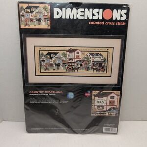 Dimensions 35037 Country Heartland Charles Wysocki Counted Cross Stitch Kit 18x7